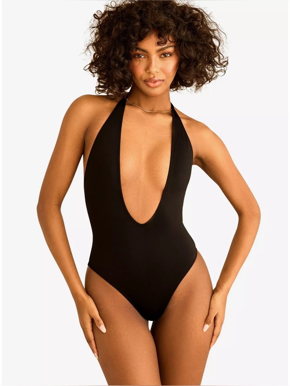 Dippin daisys cheryl Deep V neck Halter One-Piece Swimsuit